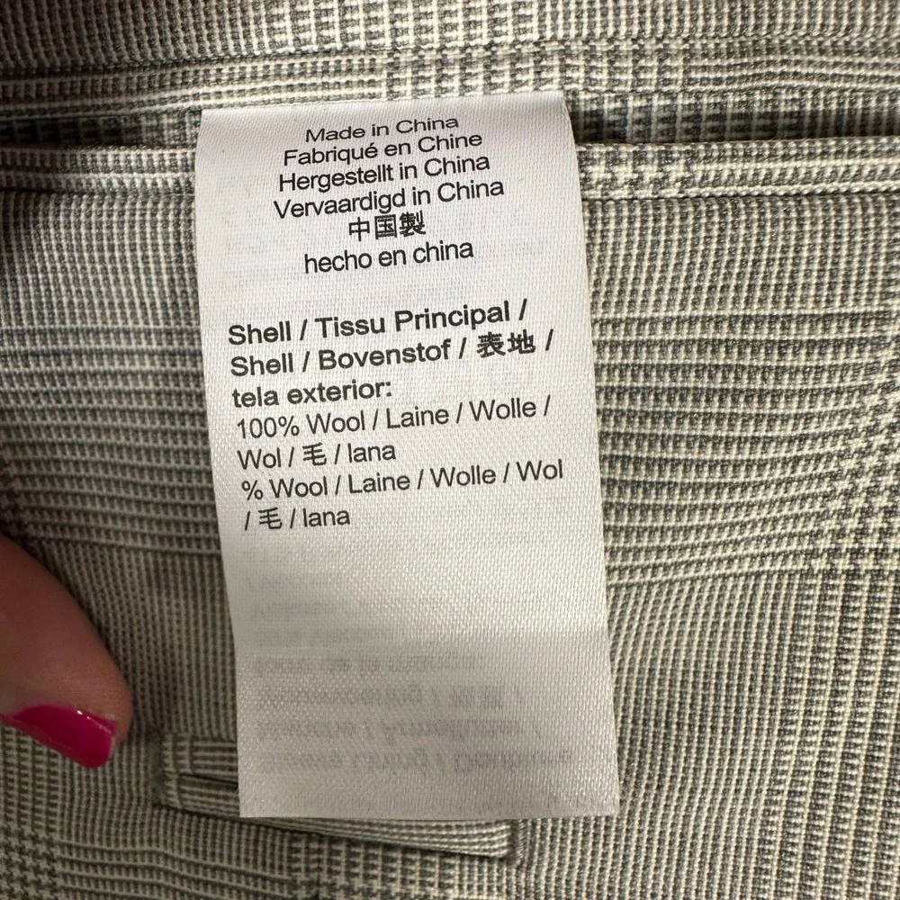 J.Crew Kenmare Blazer Italian Organic Wool‎ Marzotto Grey Glen Plaid Suit Jacket